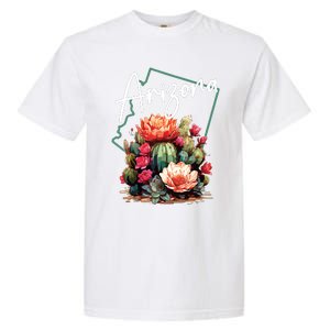 Arizona Blooming Cactus Flowers Love State Of Arizona Cute Garment-Dyed Heavyweight T-Shirt