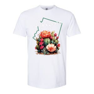 Arizona Blooming Cactus Flowers Love State Of Arizona Cute Softstyle CVC T-Shirt