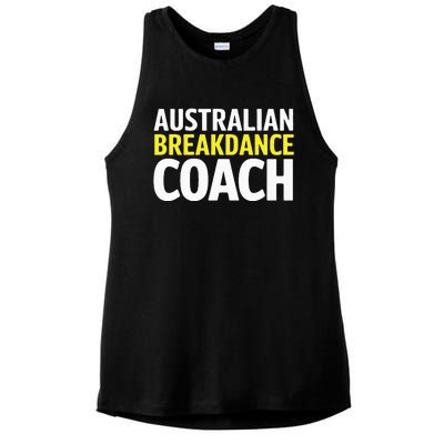 Australian Breakdancing Costume Break Dancer Coach Matching Ladies PosiCharge Tri-Blend Wicking Tank