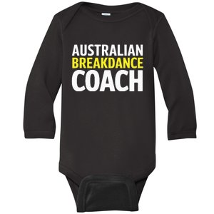 Australian Breakdancing Costume Break Dancer Coach Matching Baby Long Sleeve Bodysuit