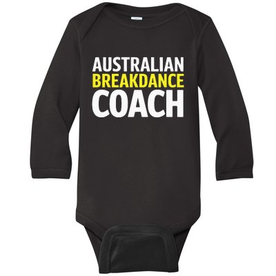 Australian Breakdancing Costume Break Dancer Coach Matching Baby Long Sleeve Bodysuit