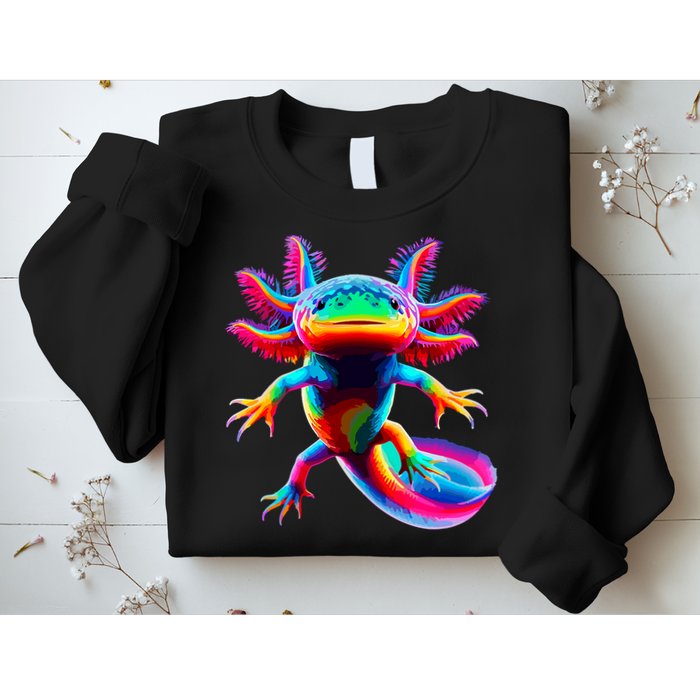 Axolotl Beautiful Colorful Axolotl Sweatshirt