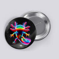 Axolotl Beautiful Colorful Axolotl Button