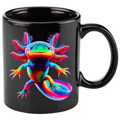 Axolotl Beautiful Colorful Axolotl 11oz C Handle Ceramic Mug