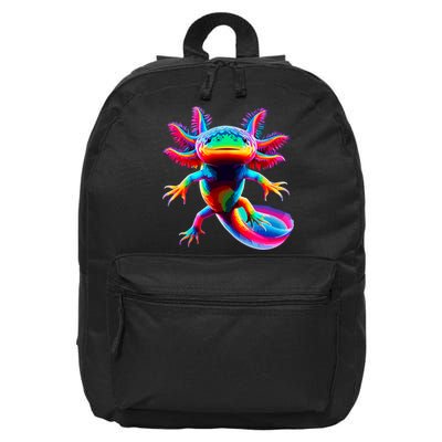 Axolotl Beautiful Colorful Axolotl 16 in Basic Backpack