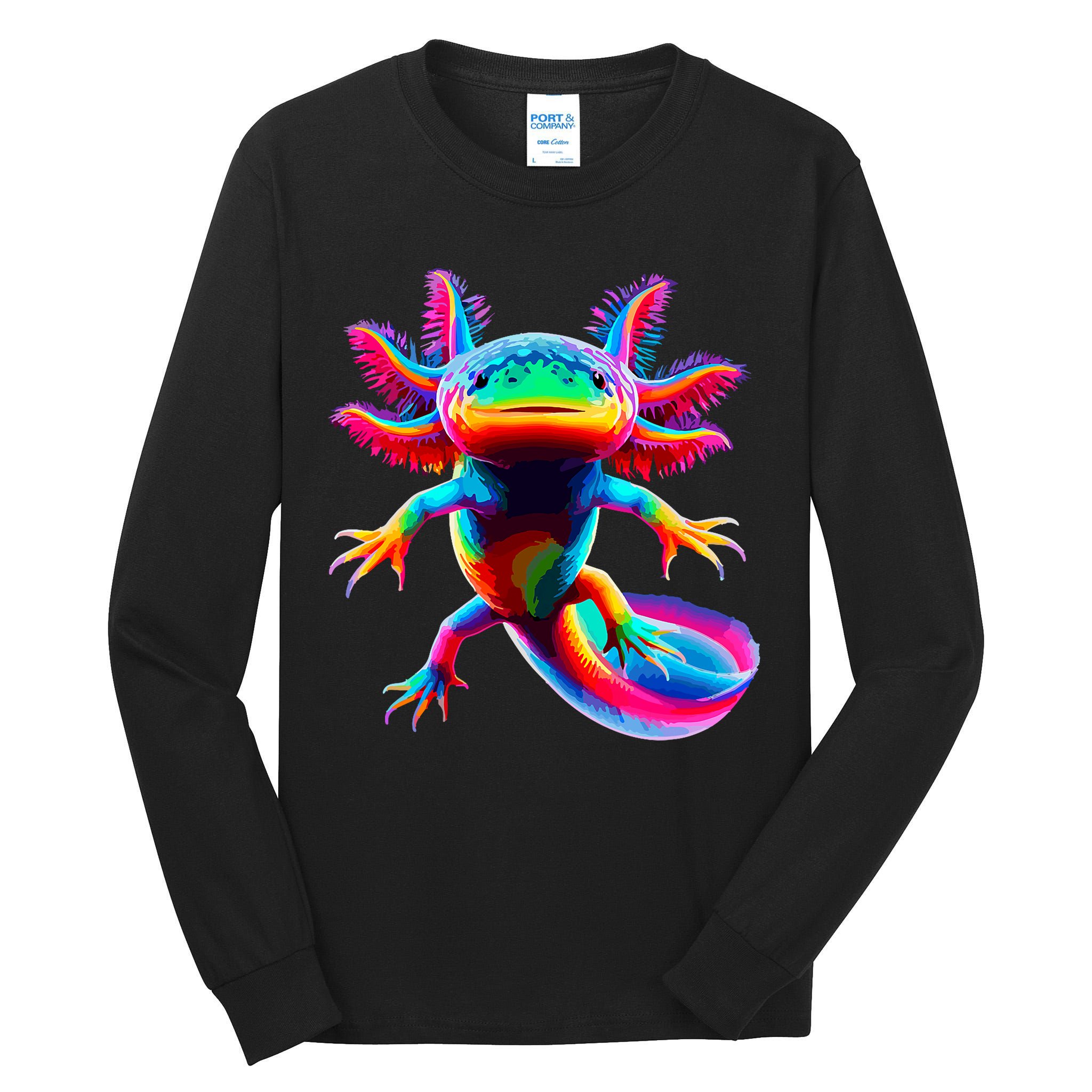 Axolotl Beautiful Colorful Axolotl Tall Long Sleeve T-Shirt