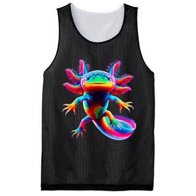 Axolotl Beautiful Colorful Axolotl Mesh Reversible Basketball Jersey Tank