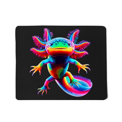 Axolotl Beautiful Colorful Axolotl Mousepad