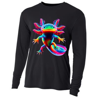 Axolotl Beautiful Colorful Axolotl Cooling Performance Long Sleeve Crew