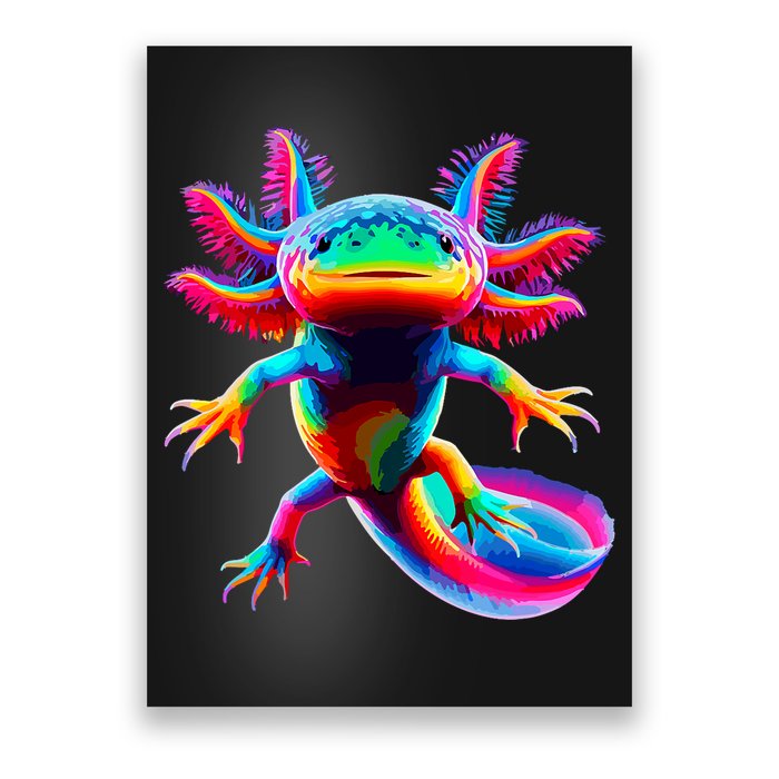 Axolotl Beautiful Colorful Axolotl Poster