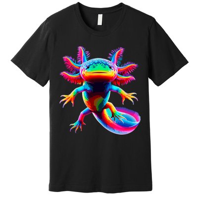 Axolotl Beautiful Colorful Axolotl Premium T-Shirt