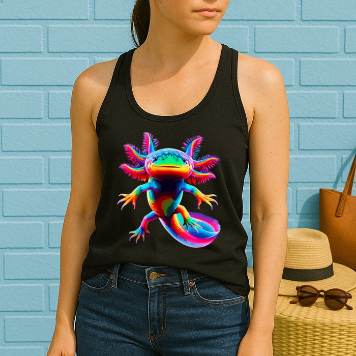 Axolotl Beautiful Colorful Axolotl Womens Tank Top