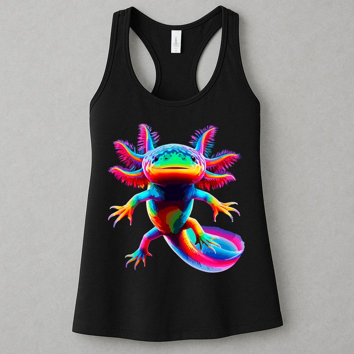Axolotl Beautiful Colorful Axolotl Womens Tank Top
