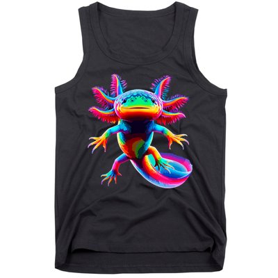 Axolotl Beautiful Colorful Axolotl Tank Top