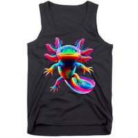 Axolotl Beautiful Colorful Axolotl Tank Top