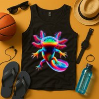 Axolotl Beautiful Colorful Axolotl Tank Top