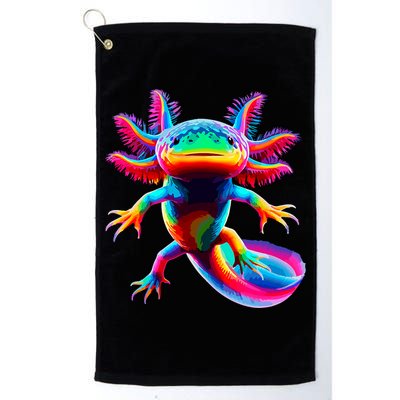 Axolotl Beautiful Colorful Axolotl Golf Towel