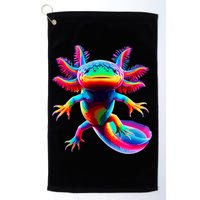 Axolotl Beautiful Colorful Axolotl Golf Towel