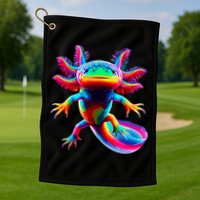 Axolotl Beautiful Colorful Axolotl Golf Towel