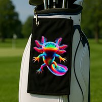 Axolotl Beautiful Colorful Axolotl Golf Towel