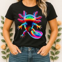 Axolotl Beautiful Colorful Axolotl Womens T-Shirt