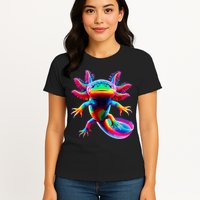 Axolotl Beautiful Colorful Axolotl Womens T-Shirt