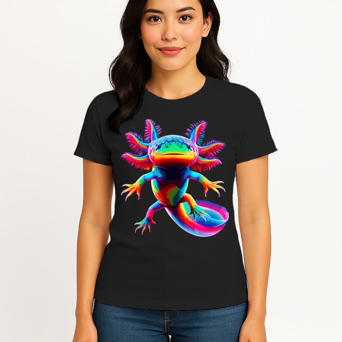 Axolotl Beautiful Colorful Axolotl Womens T-Shirt