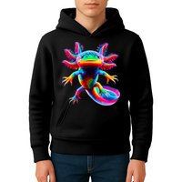 Axolotl Beautiful Colorful Axolotl Kids Hoodie