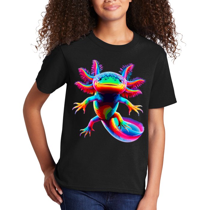 Axolotl Beautiful Colorful Axolotl Kids T-Shirt