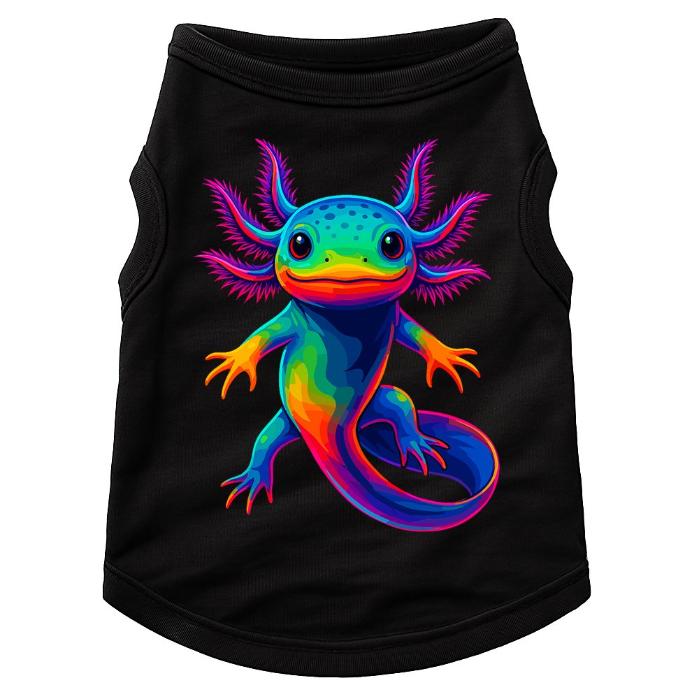 Axolotl Beautiful Colorful Kawaii Axolot Doggie Tank