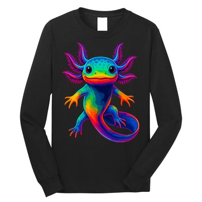 Axolotl Beautiful Colorful Kawaii Axolot Long Sleeve Shirt