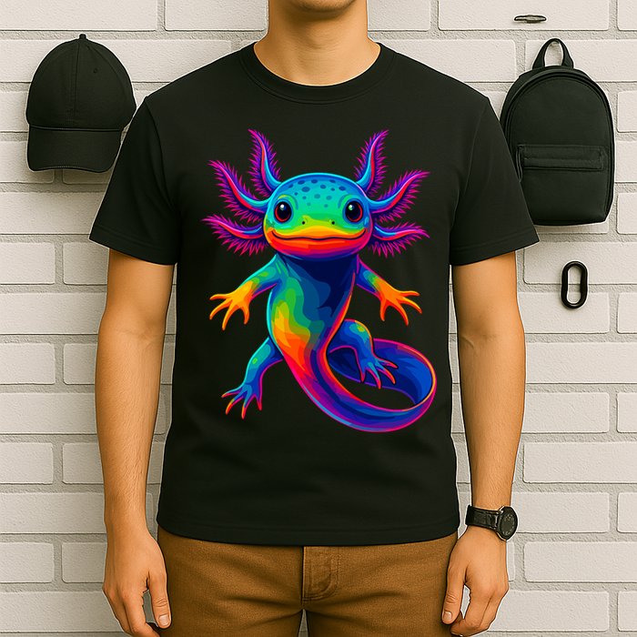Axolotl Beautiful Colorful Kawaii Axolot T-Shirt