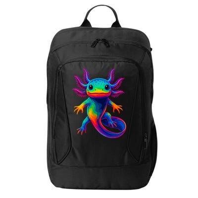 Axolotl Beautiful Colorful Kawaii Axolot City Backpack