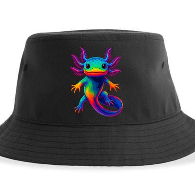 Axolotl Beautiful Colorful Kawaii Axolot Sustainable Bucket Hat