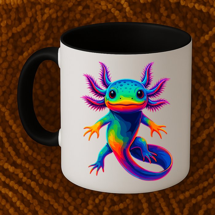 Axolotl Beautiful Colorful Kawaii Axolot Mug