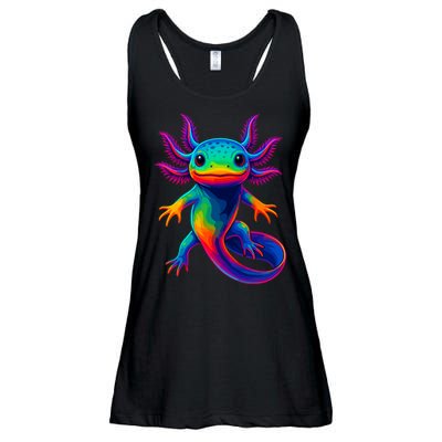 Axolotl Beautiful Colorful Kawaii Axolot Ladies Essential Flowy Tank