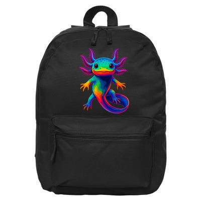Axolotl Beautiful Colorful Kawaii Axolot 16 in Basic Backpack