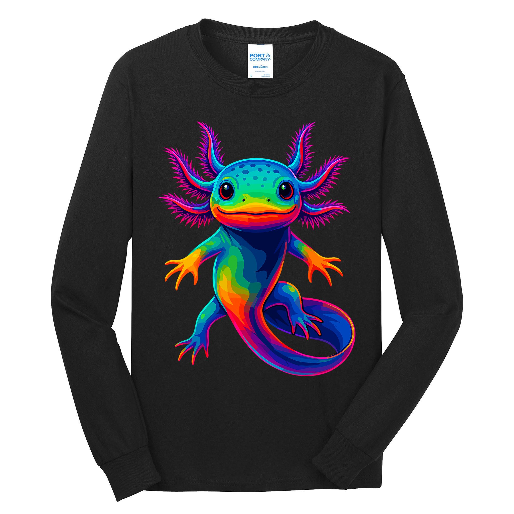 Axolotl Beautiful Colorful Kawaii Axolot Tall Long Sleeve T-Shirt
