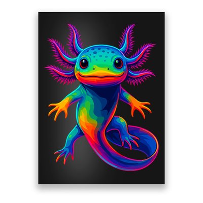 Axolotl Beautiful Colorful Kawaii Axolot Poster