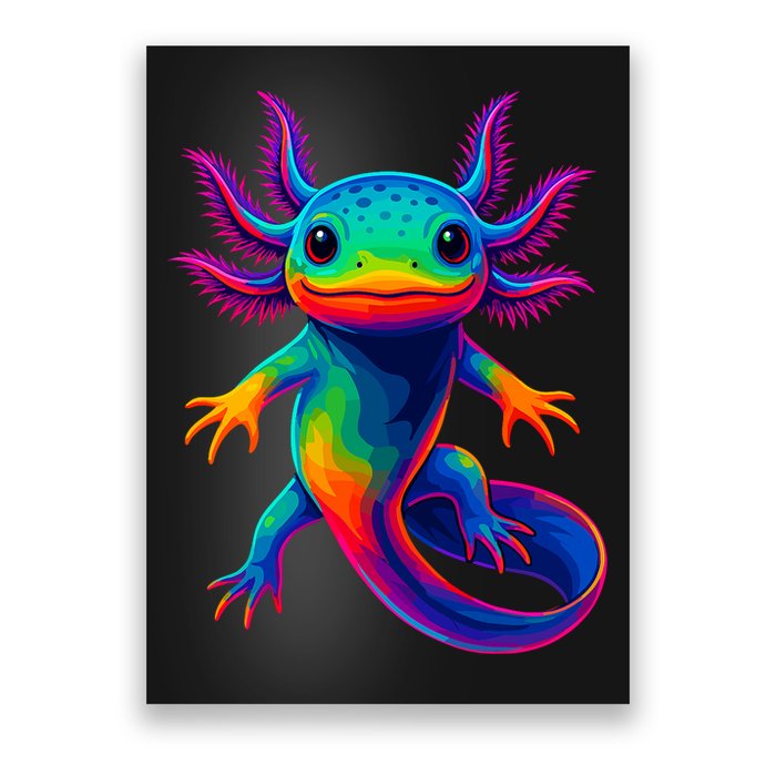 Axolotl Beautiful Colorful Kawaii Axolot Poster
