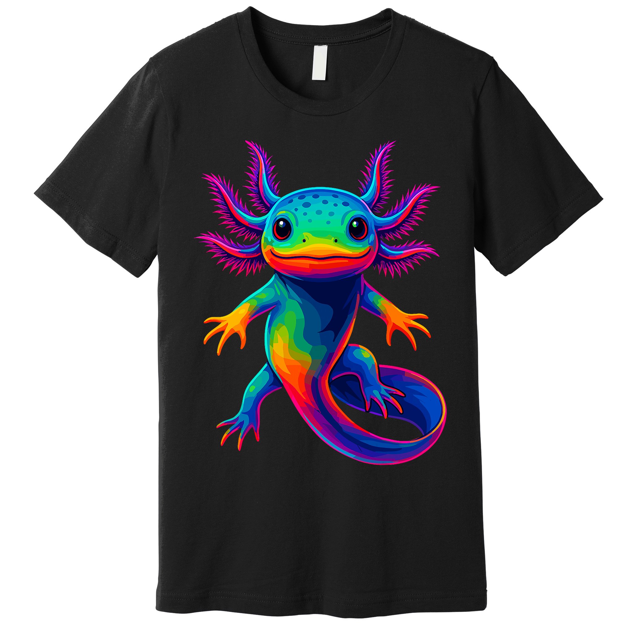 Axolotl Beautiful Colorful Kawaii Axolot Premium T-Shirt