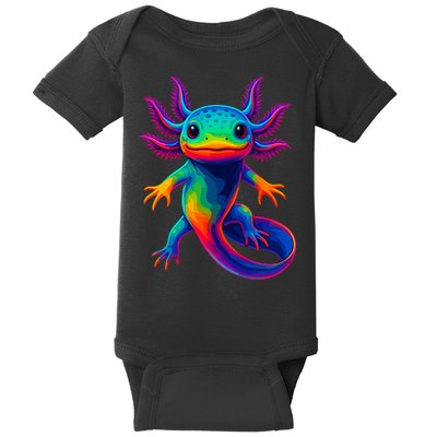 Axolotl Beautiful Colorful Kawaii Axolot Baby Bodysuit
