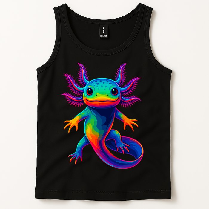 Axolotl Beautiful Colorful Kawaii Axolot Tank Top