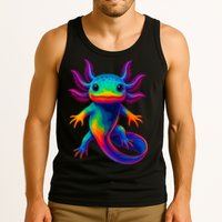 Axolotl Beautiful Colorful Kawaii Axolot Tank Top