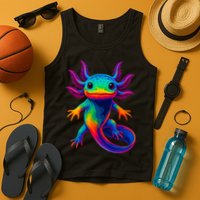 Axolotl Beautiful Colorful Kawaii Axolot Tank Top
