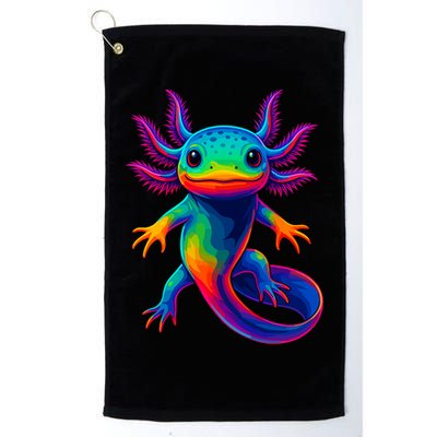 Axolotl Beautiful Colorful Kawaii Axolot Golf Towel