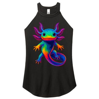 Axolotl Beautiful Colorful Kawaii Axolot Women's Perfect Tri Rocker Tank