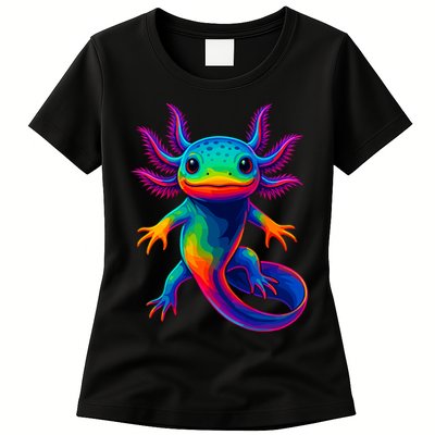 Axolotl Beautiful Colorful Kawaii Axolot Womens T-Shirt