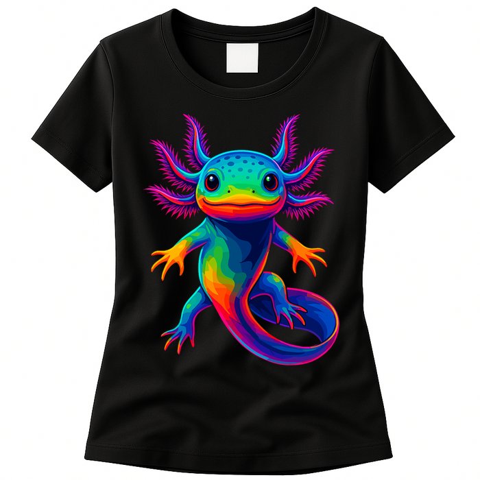 Axolotl Beautiful Colorful Kawaii Axolot Womens T-Shirt