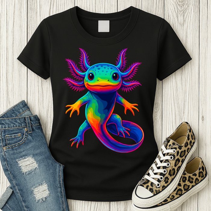Axolotl Beautiful Colorful Kawaii Axolot Womens T-Shirt
